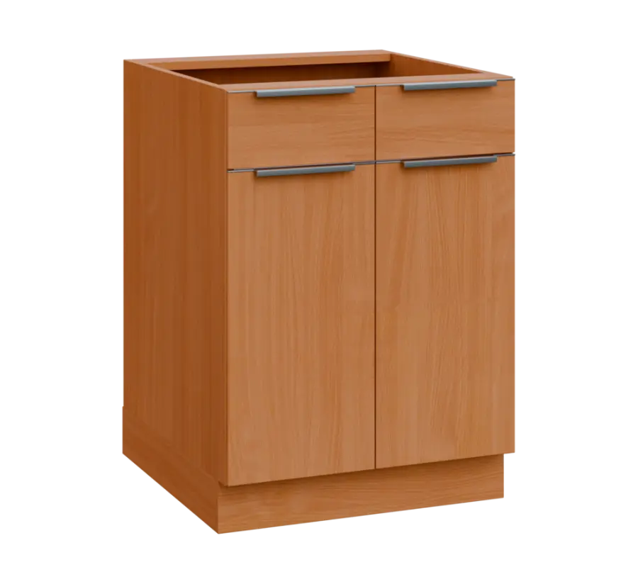 SIS - 6DZ2 spodní skříňka, 2-dveřová, 2-zásuvková, 870x600x600, buk royal